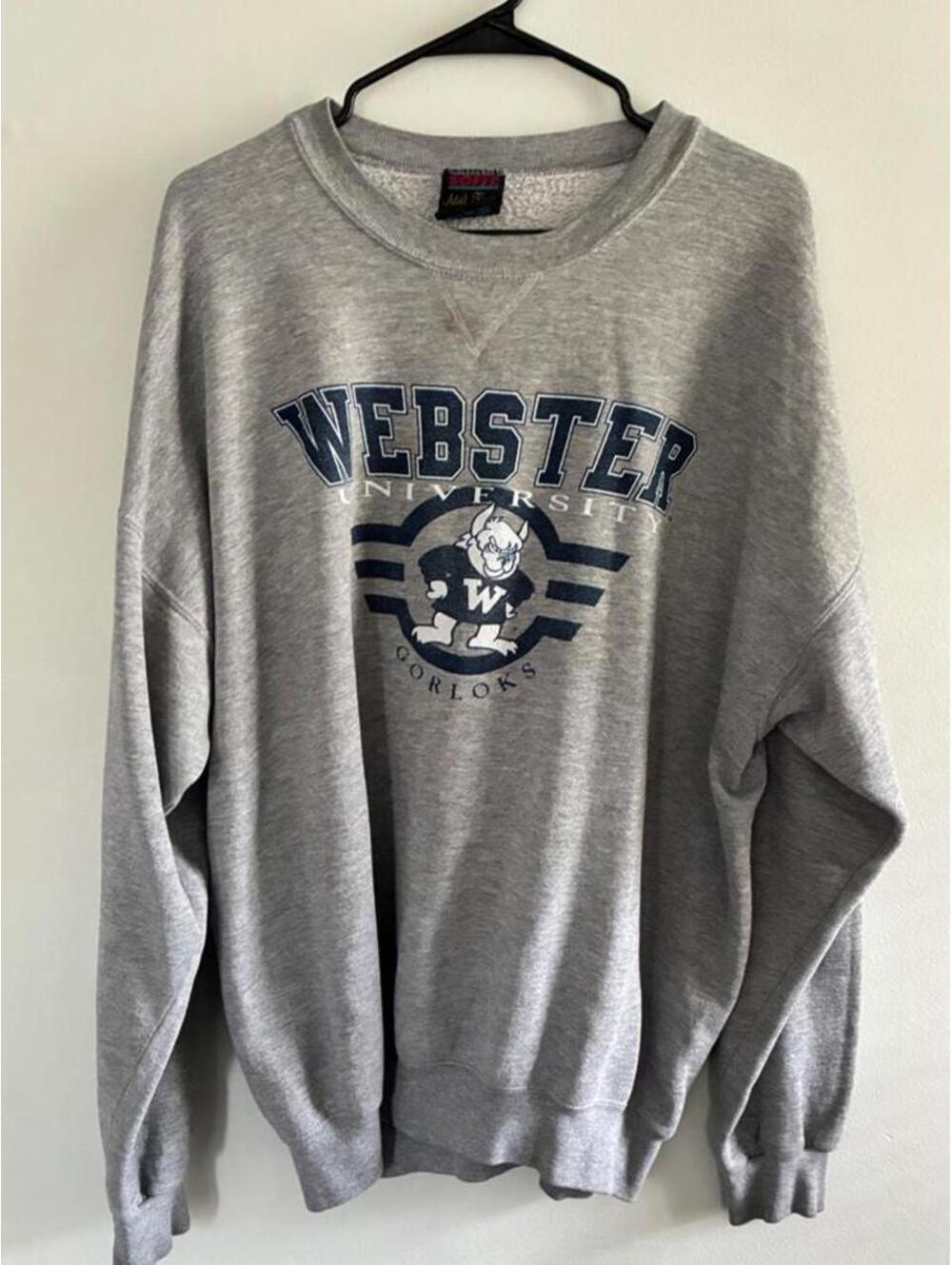 Soffe XXL Gray Webster University Gorloks Men's Sweatshirt Polyester Cotton